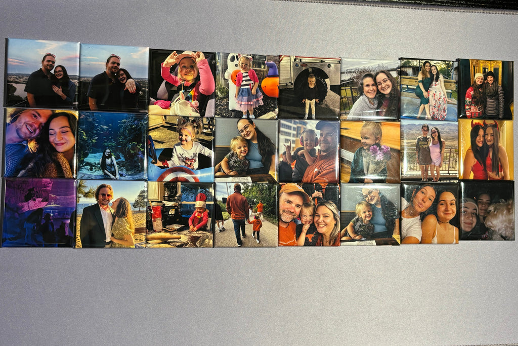 24 square magnets with custom photos