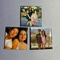 Three square magnets with custom photos