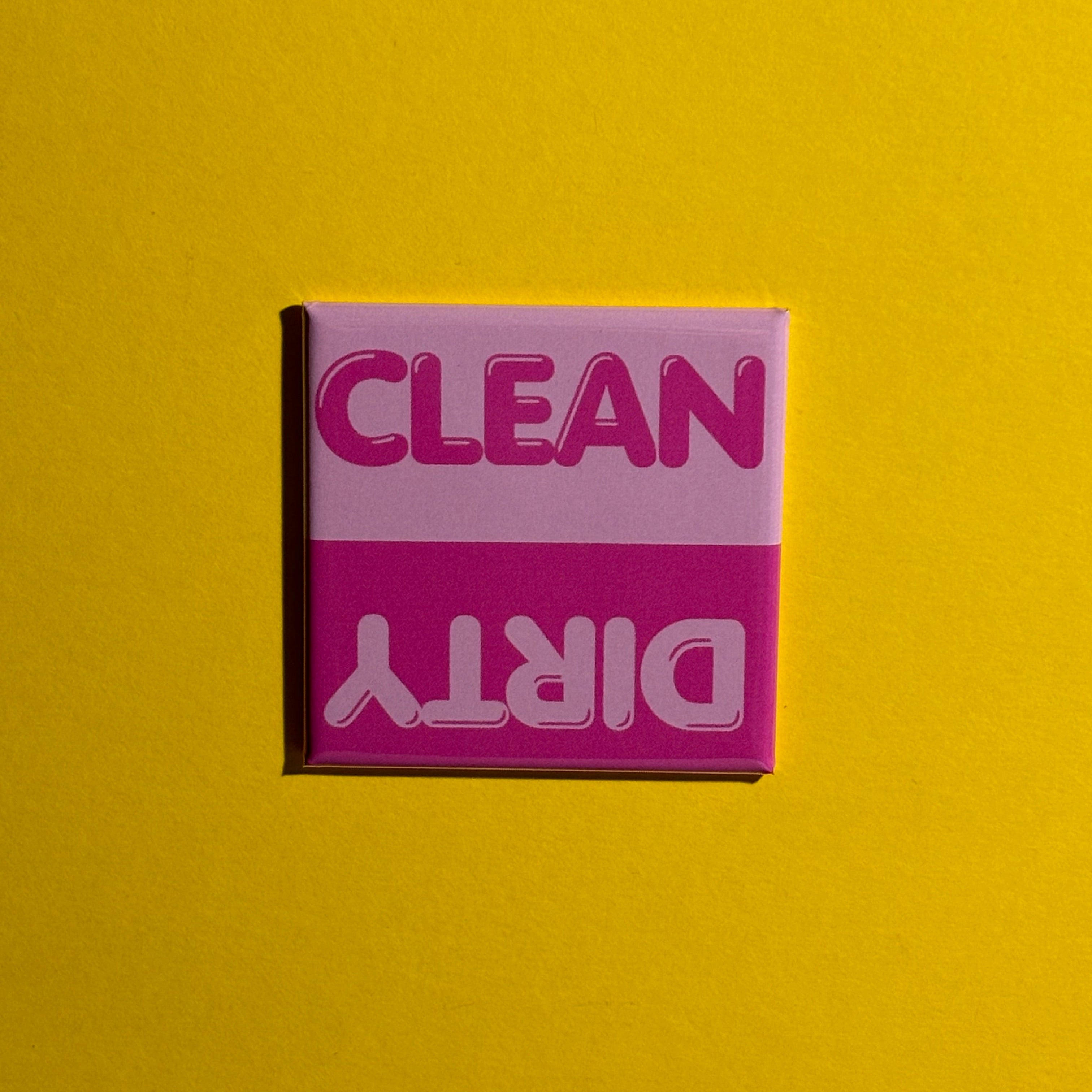 Pink Dishwasher Magnet - Clean or Dirty