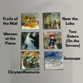 6 square magnets that include paintings by Pierre-Auguste Renoir.